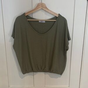 Suzy Shier Khaki green Short Sleeve Top